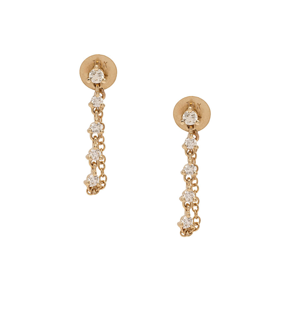 Diamond Chain Drop Earring Set