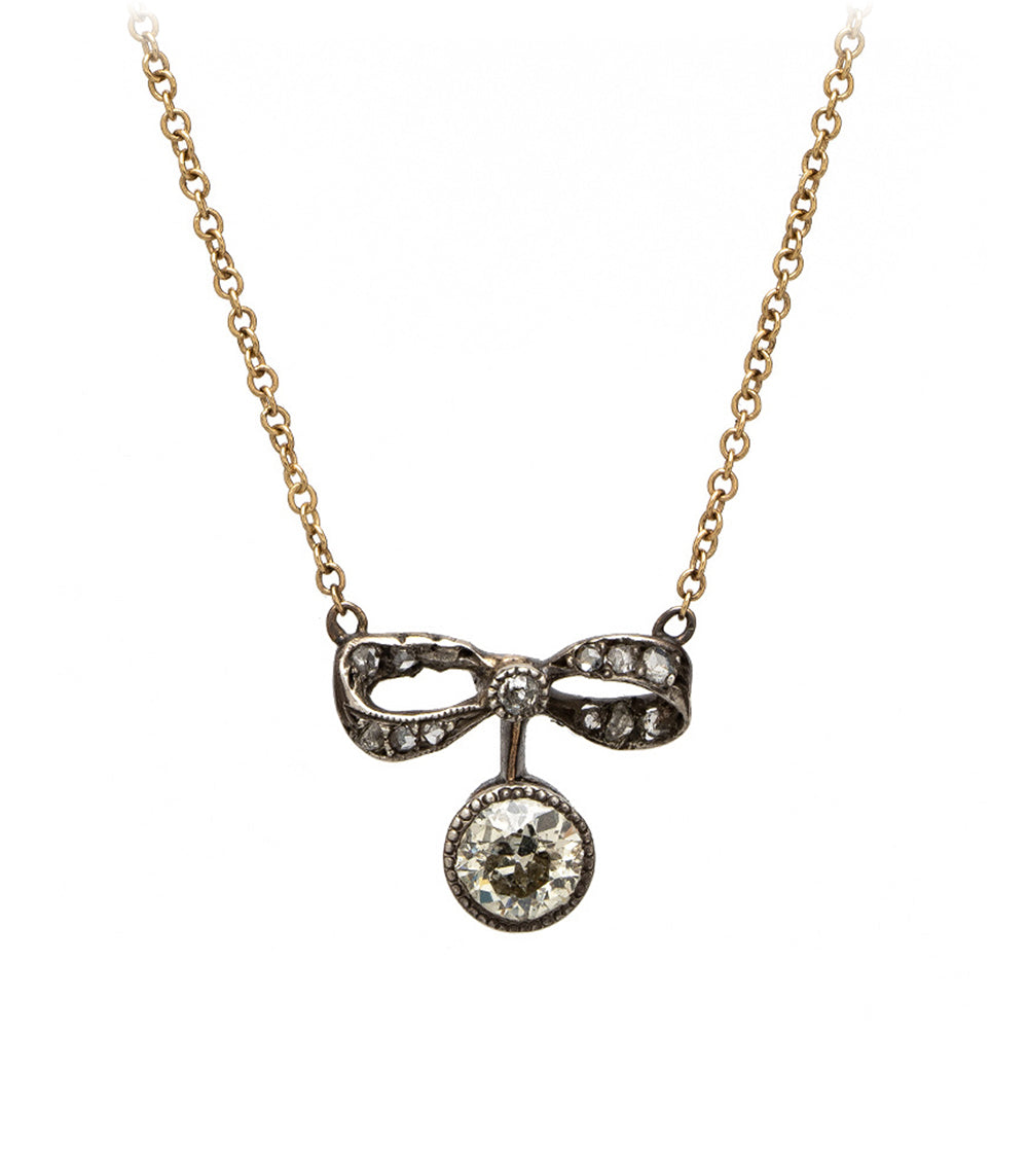 ☆VINTAGE HOLLYWOOD☆ Twinkle Ribbon Drop Necklace Victorian