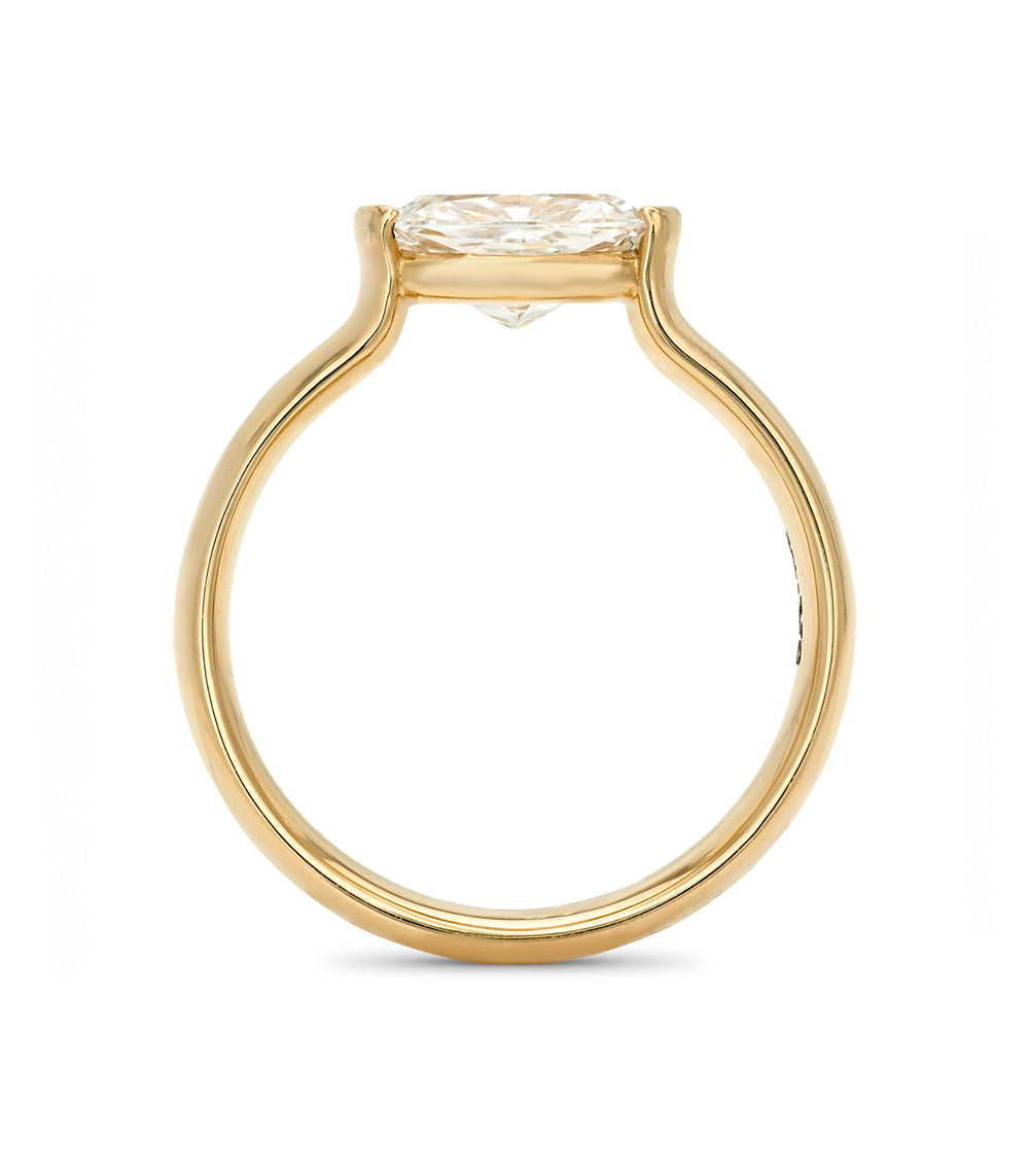 Diamond Pinky Ring Chic Gold Band With 1ct Cushion Lab Diamond Sk R110 Pinky C
