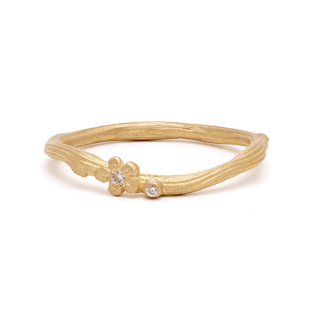 Diamond Twig Textured Nesting Band