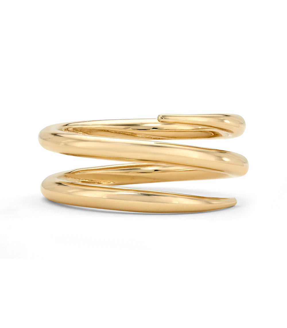 Double Coil Yellow Gold Stacking Band For Unique Engagement Rings Orbit Double Coil 1