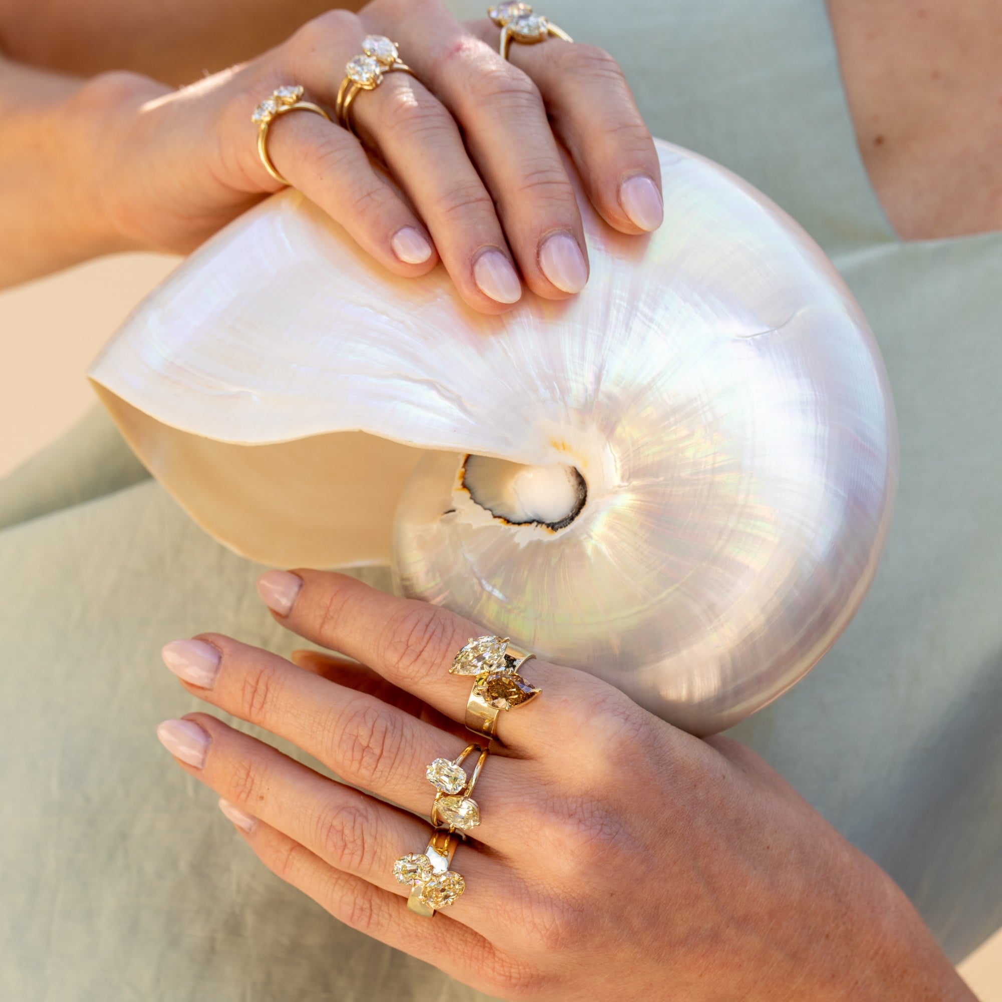 Double Diamond Gemini Collecton Unique Engagement Rings