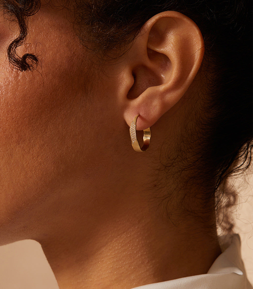 Small Torn Paper Hoops – Sofia Kaman