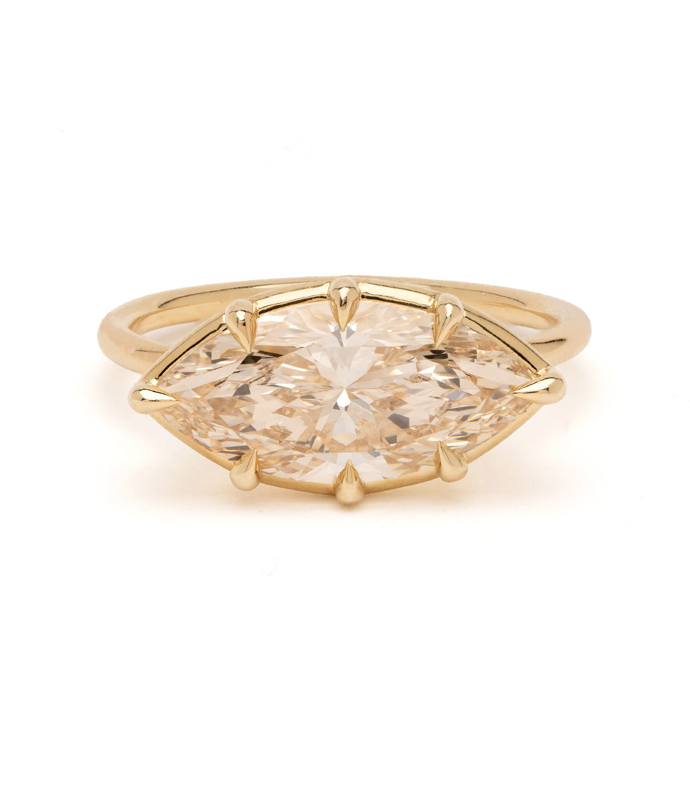 East West Antique Inspired Marquise Diamond Ring 1