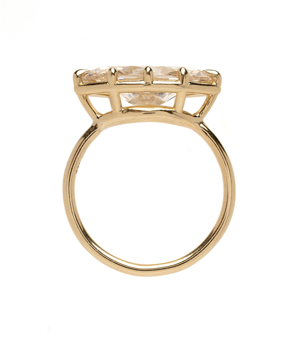 East West Antique Inspired Marquise Diamond Ring 3