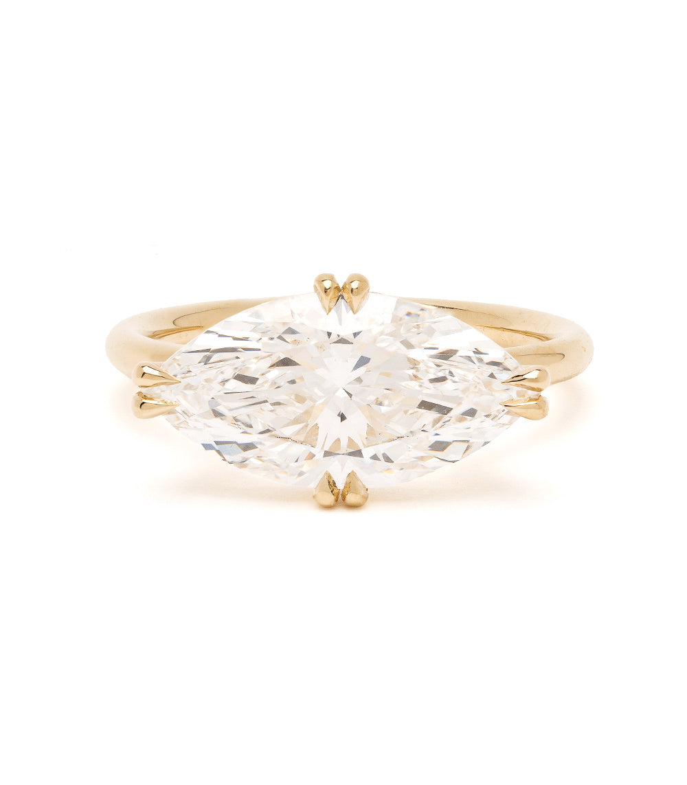 East West Marquise Lab Engagement Ring 1