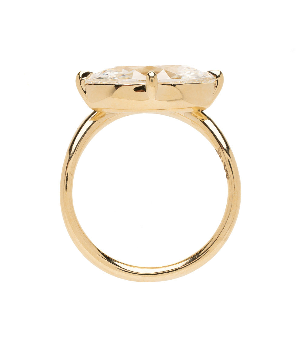 East West Marquise Swooping Engagement Ring 3