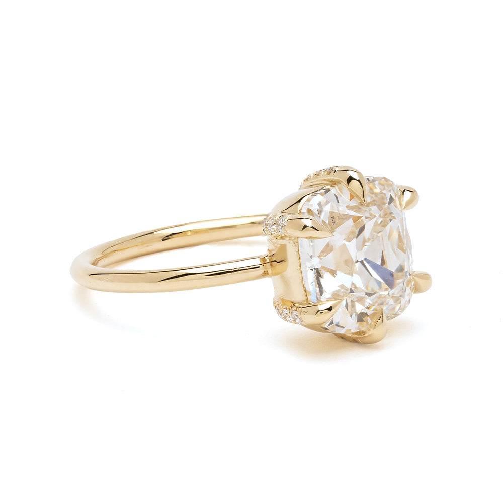 Ella Unique Old Mine Cushion Diamond Ring 2