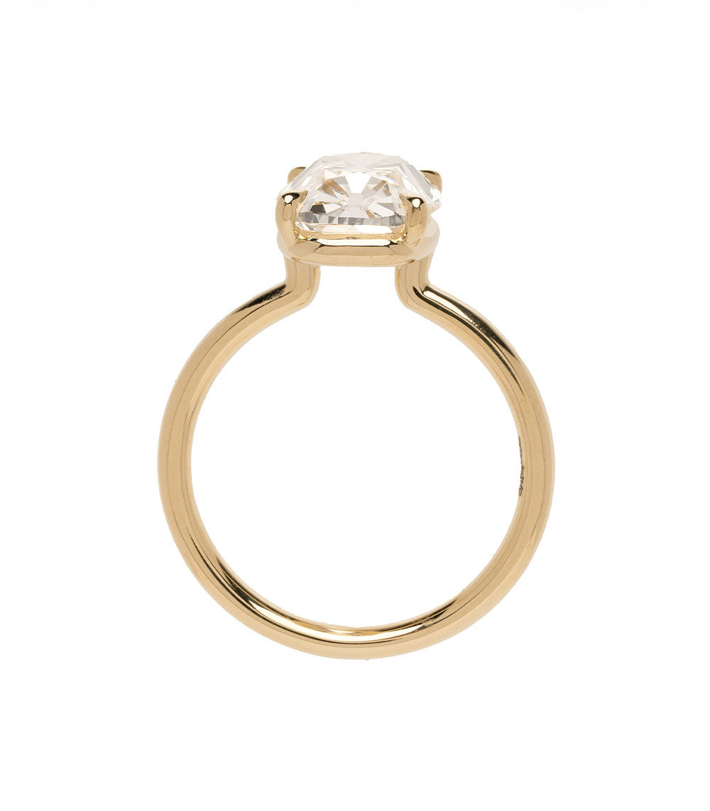 Elongated Antique Style Cushion Diamond Ring 3