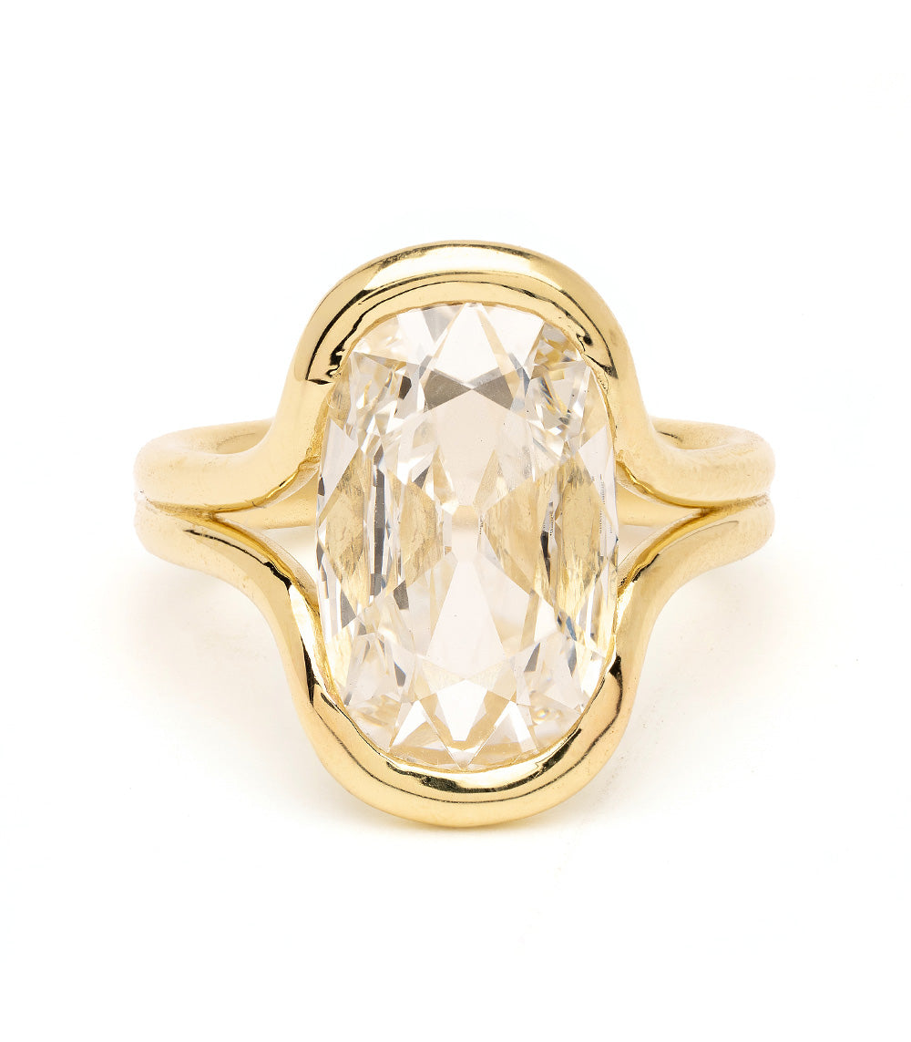 Elongted Antique Lab Diamond Cushion Engagement Ring Sk R114 Lgd Fc Wd 4.03a