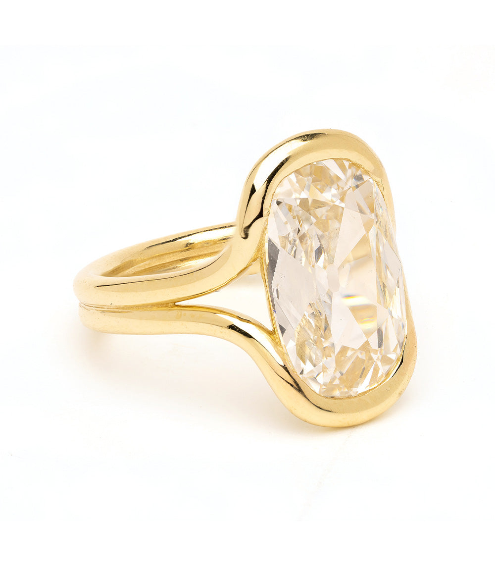 Elongted Antique Lab Diamond Cushion Engagement Ring Sk R114 Lgd Fc Wd 4.03b