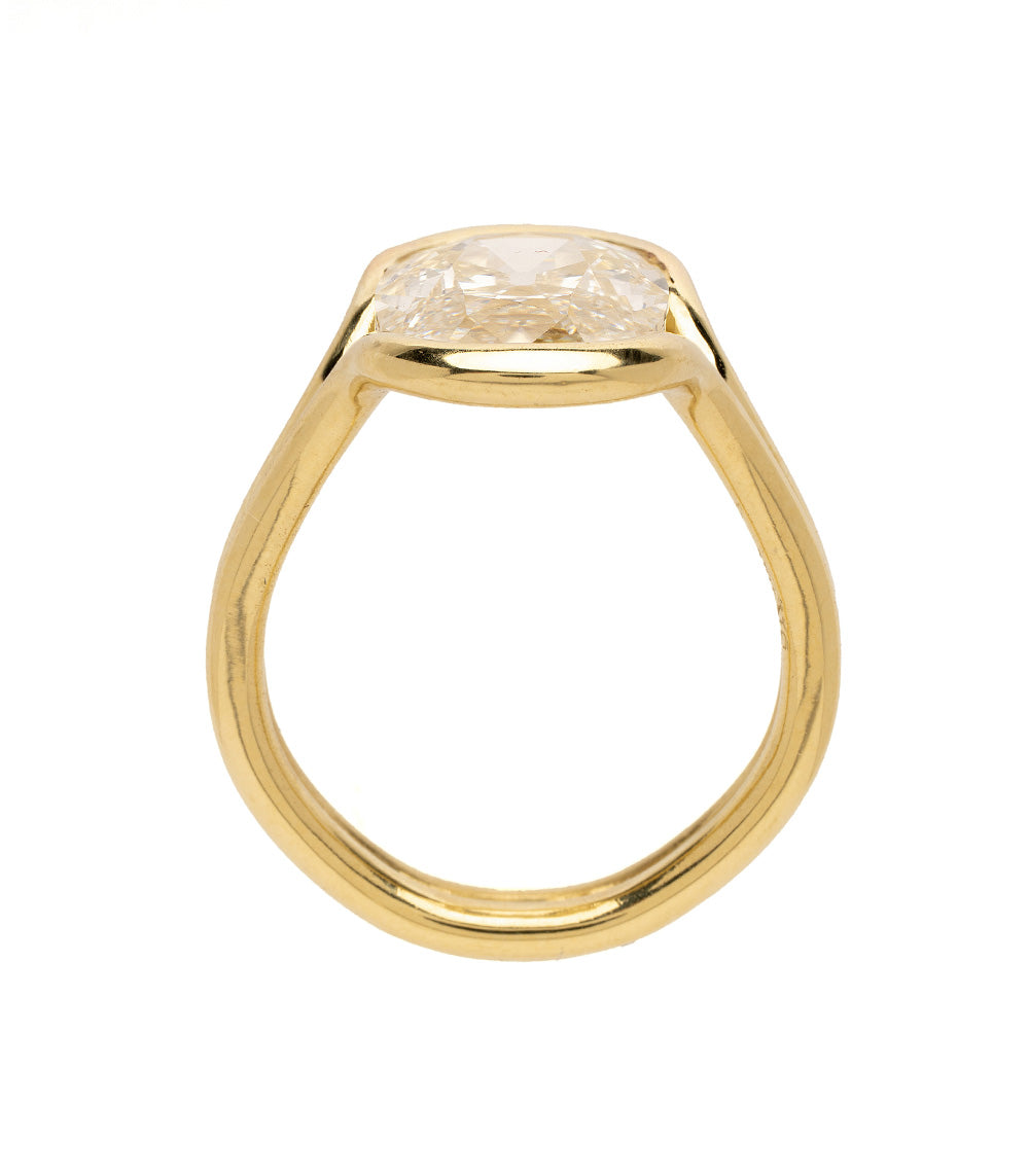 Elongted Antique Lab Diamond Cushion Engagement Ring Sk R114 Lgd Fc Wd 4.03c