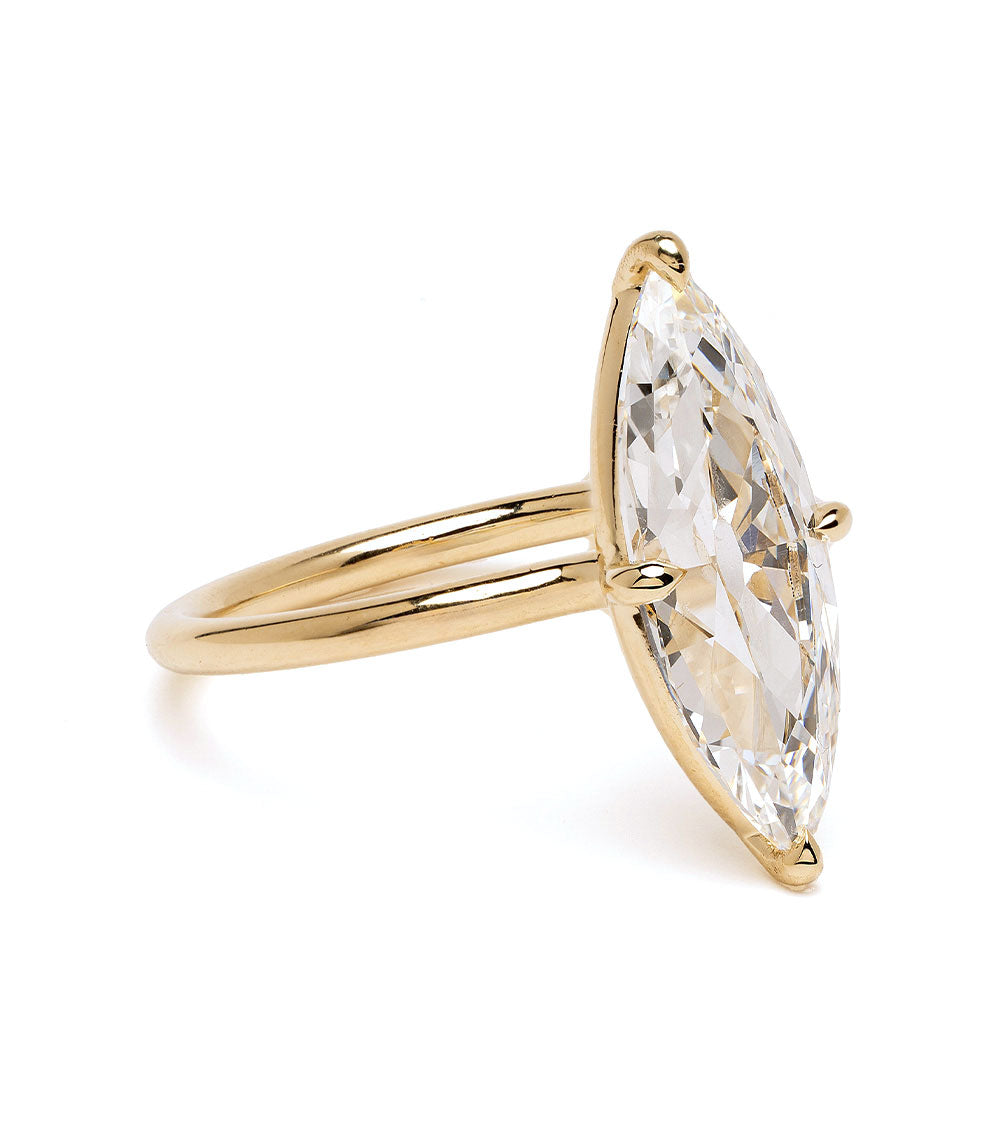 Elongted Antique Lab Diamond Cushion Engagement Ring Sk R114 Lgd Fc Wd 4.03c