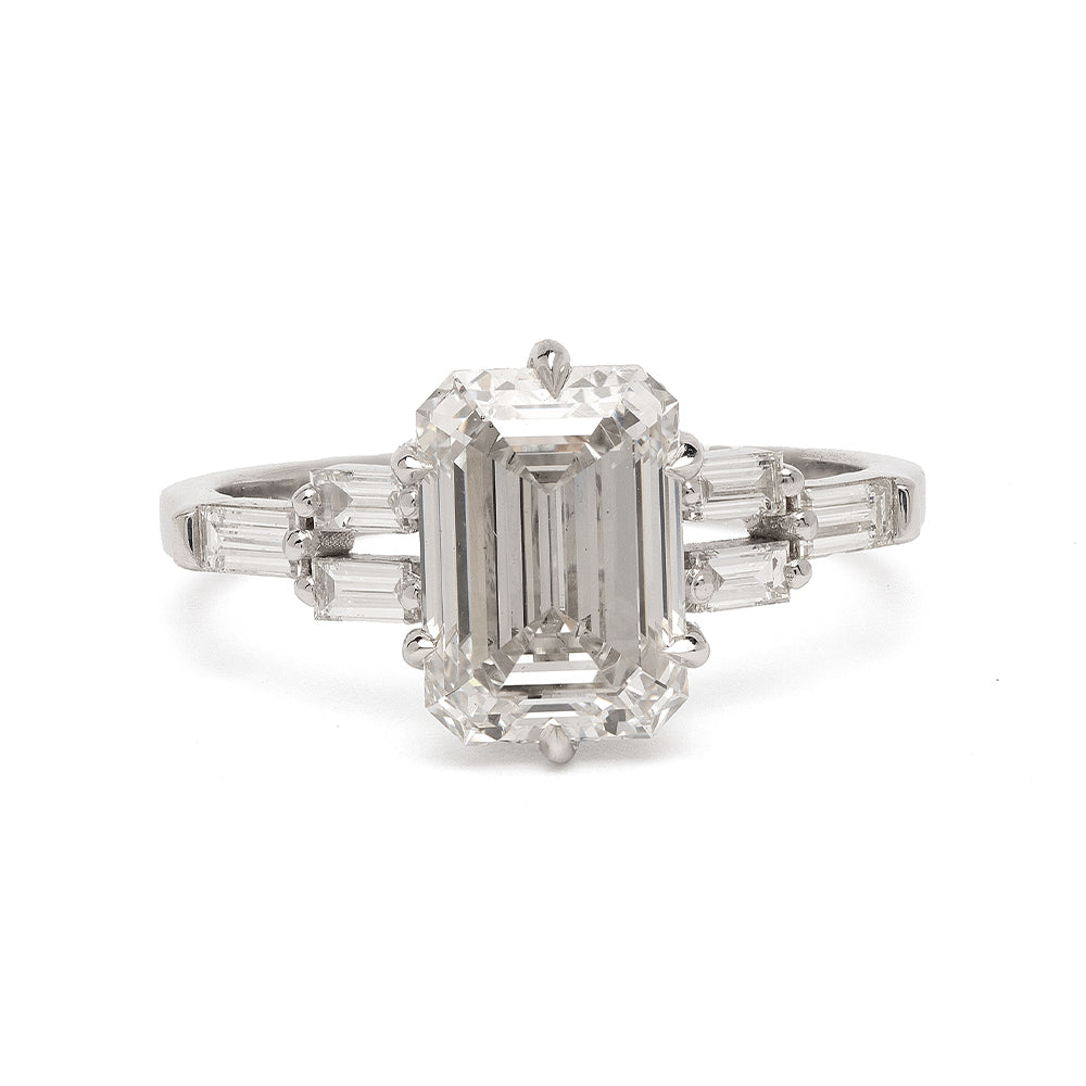 Emerald Cut Diamond Engagement Ring