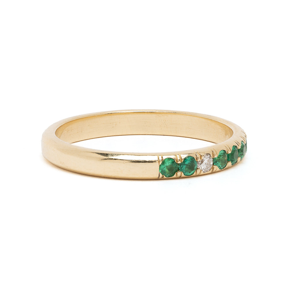 Emerald Wedding Band For Unique Engagement Rings