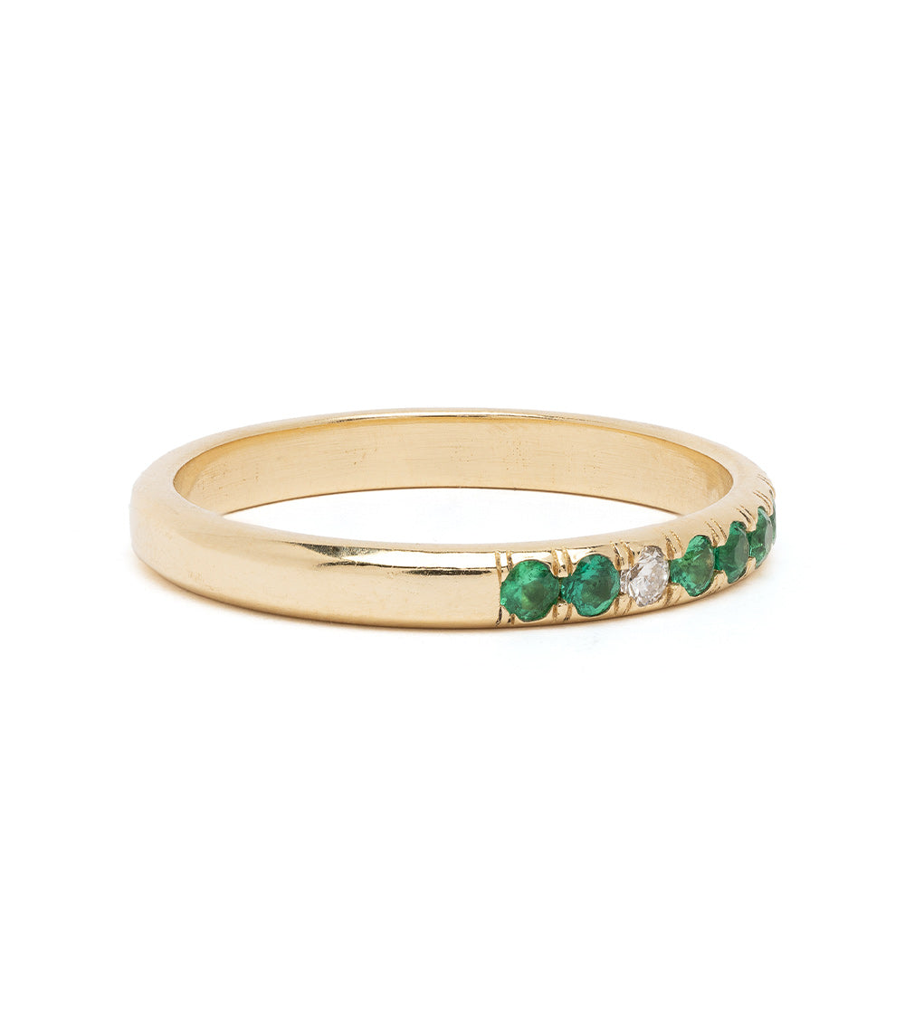 Emerald Wedding Band For Unique Engagement Rings