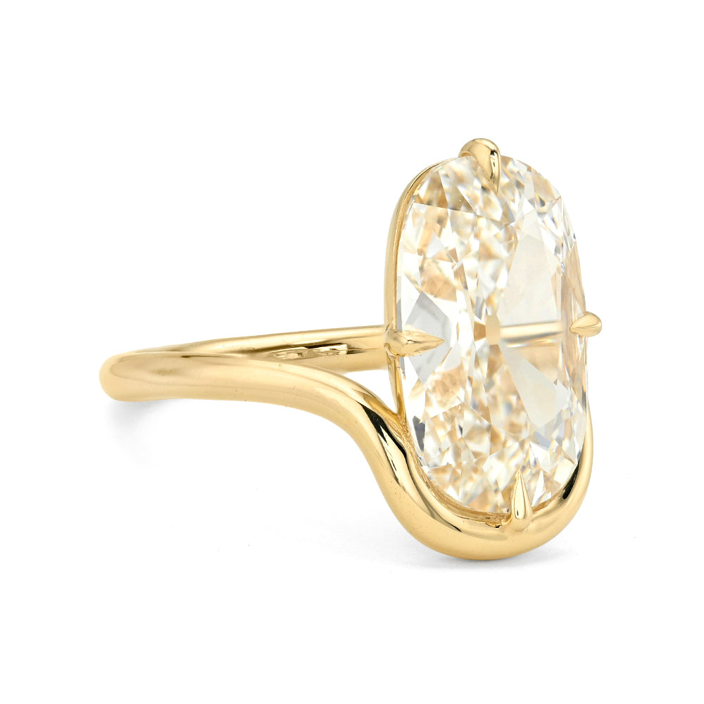 Flat Antique Cut Cushion Unique Enagagement Rings