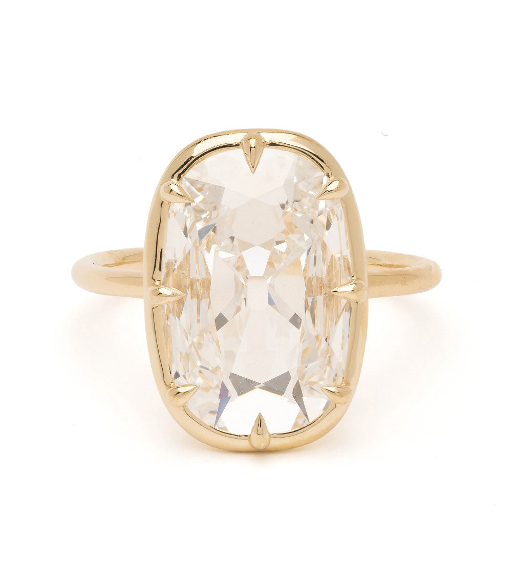 Flat Old Mine Cushion Lab Engagement Ring 1