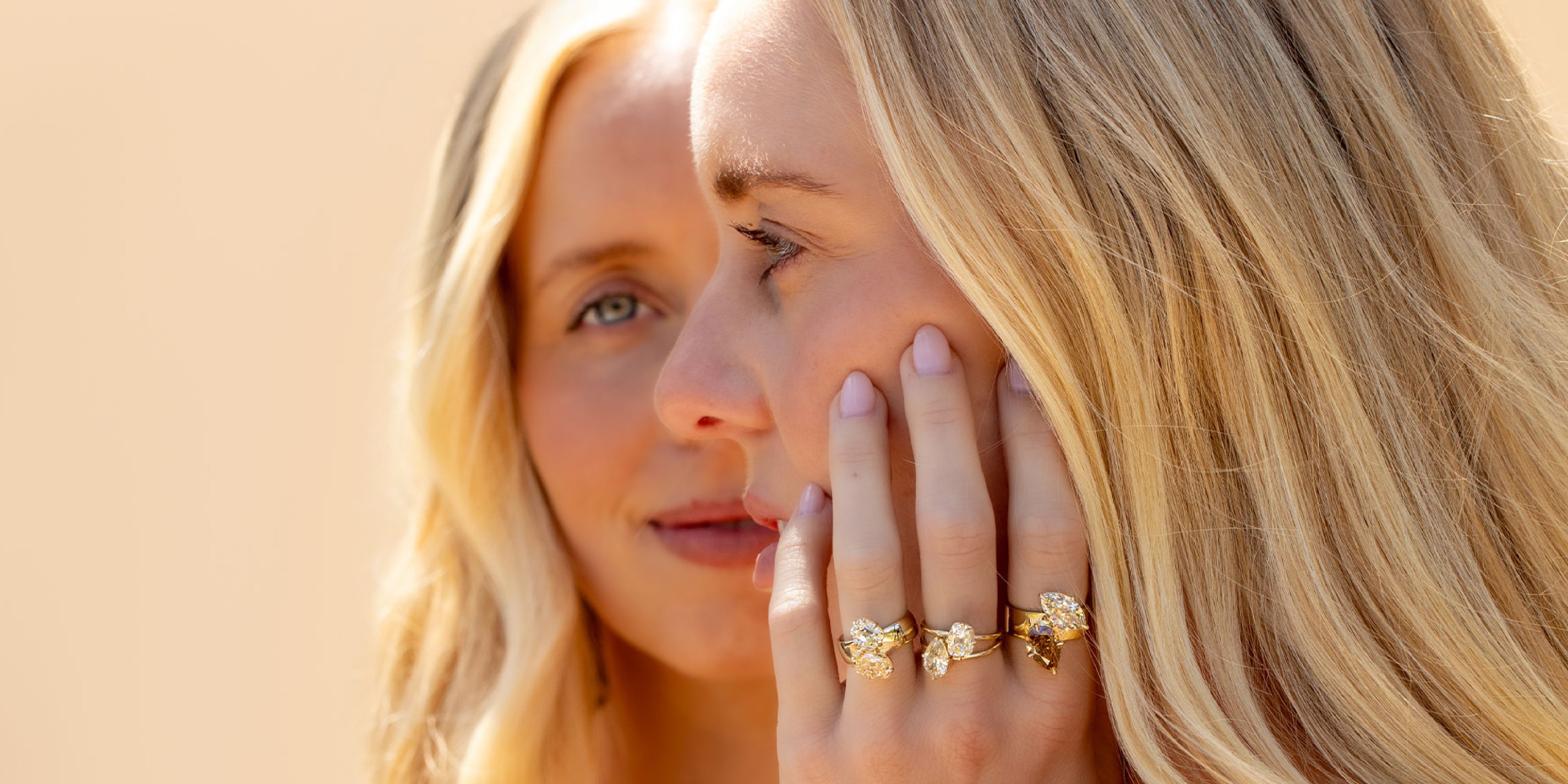 Gemini Multi Stone Styled Unique Engagement Rings