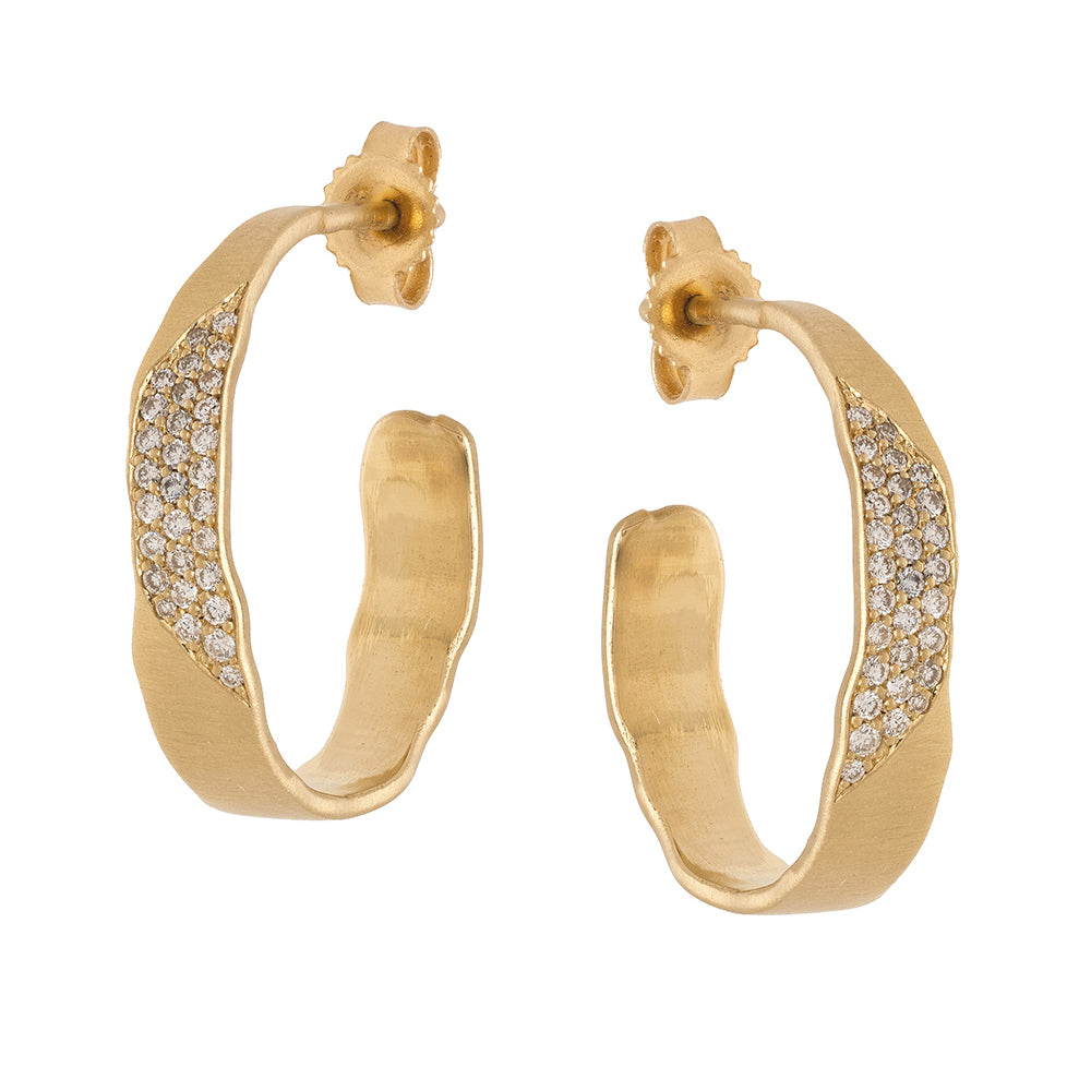 Gold And Diamond Hoops For Lab Grown Diamonds