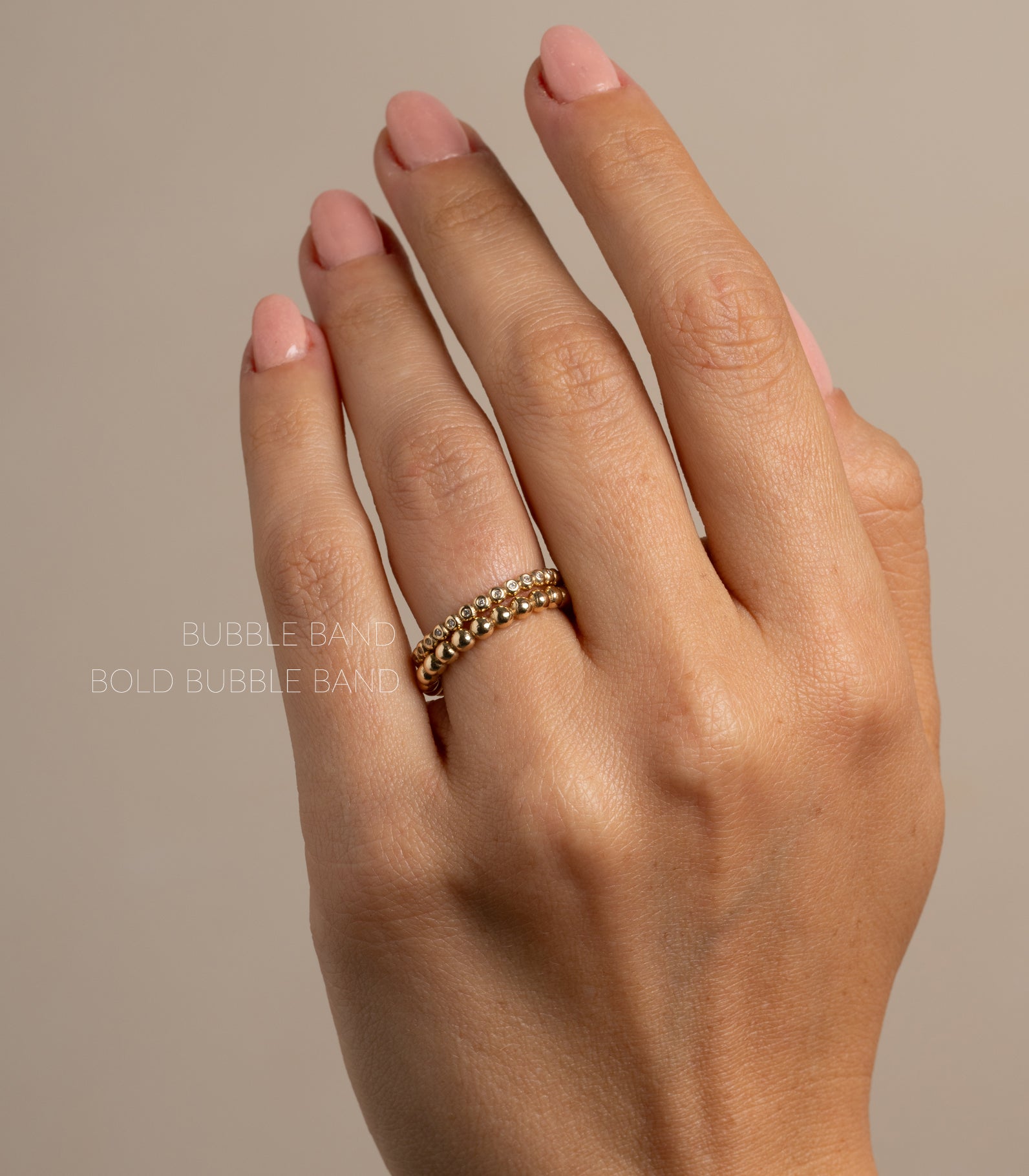 Gold Bead Stacking Ring Everyday Fine Jewelry Sb R7