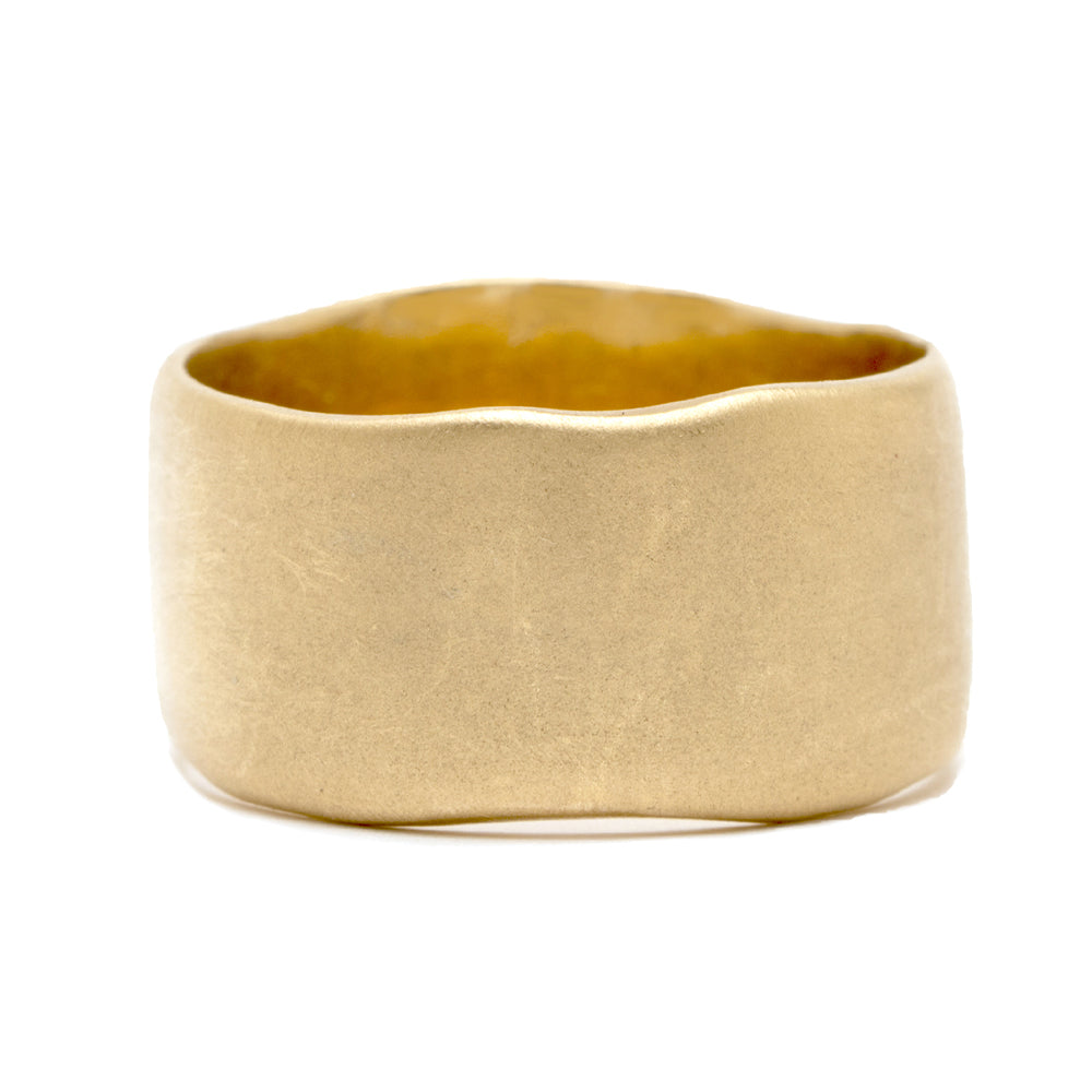 Gold Cigar Wedding Band For Engagement Rings