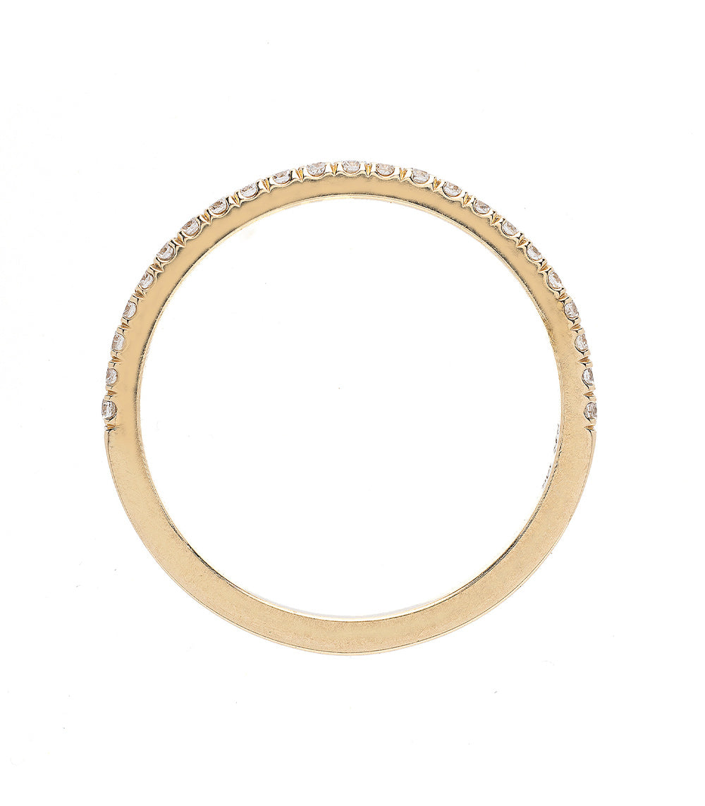 Gold Diamond Boho Wedding Band