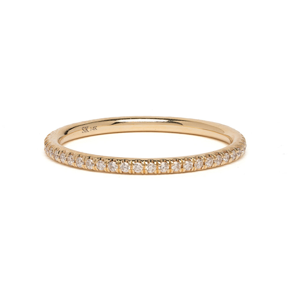 Gold Diamond Eternity Wedding Band