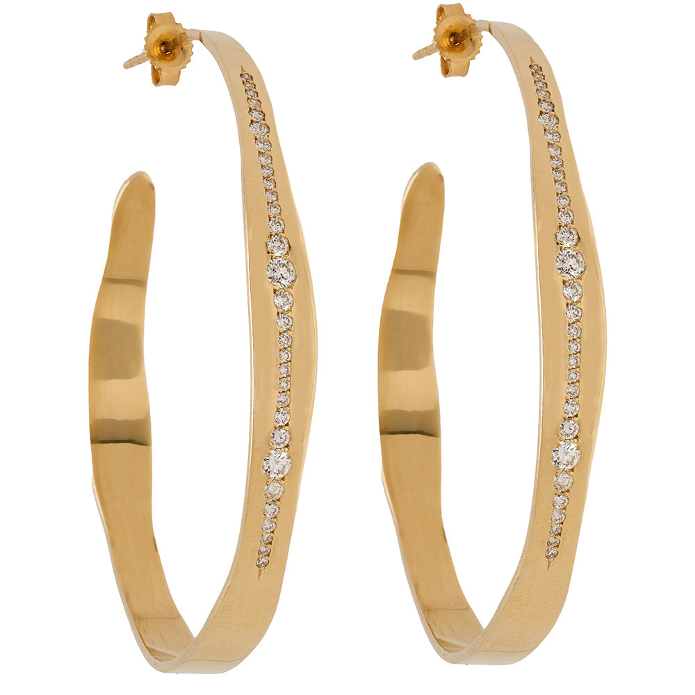 Gold Hoops For 3 Carat Diamond Ring