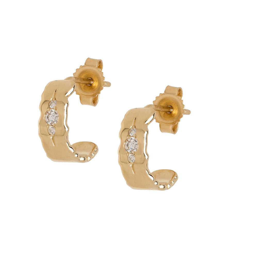 Gold Hoops For Cushion Cut Engagement Rings