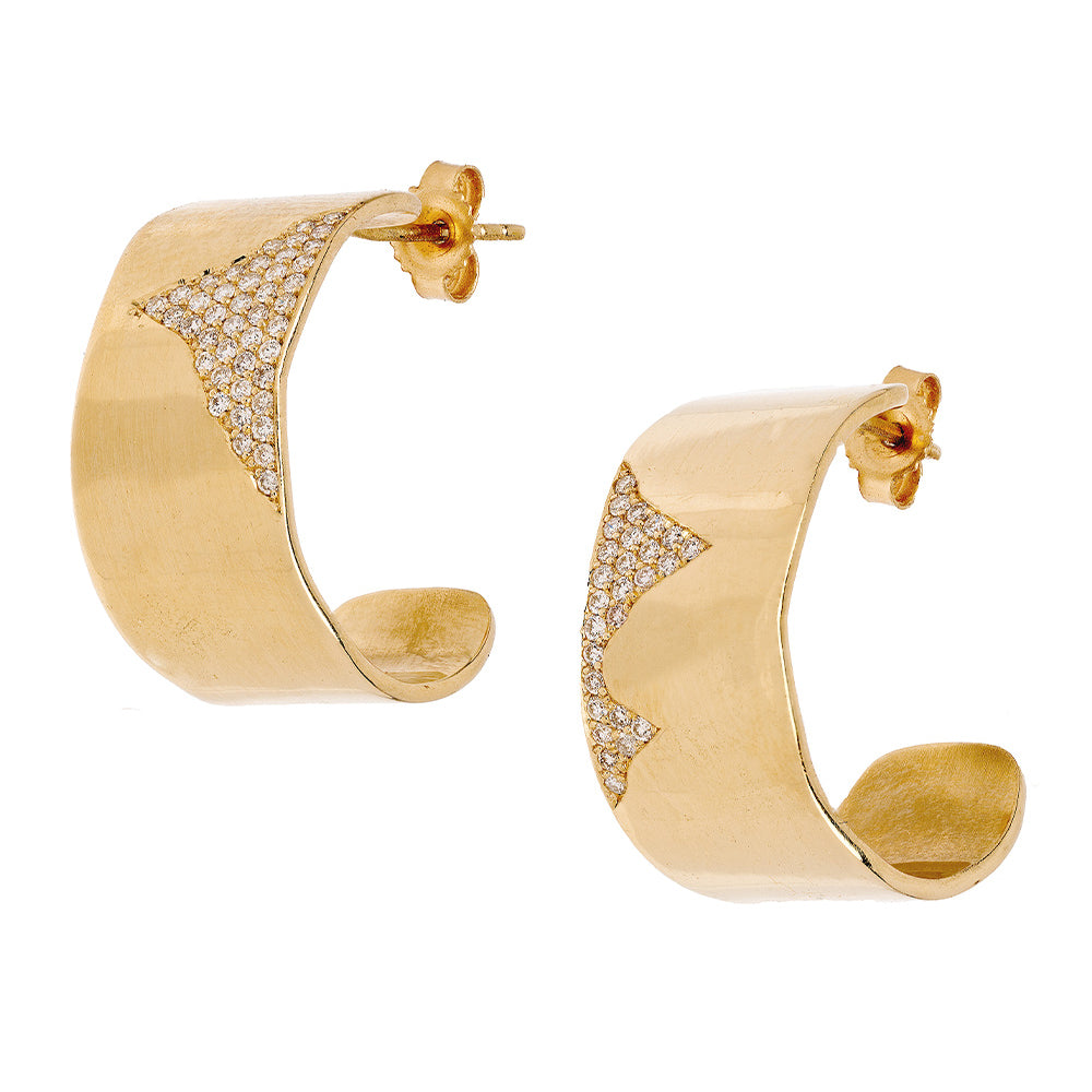 Gold Torn Paper Earrings