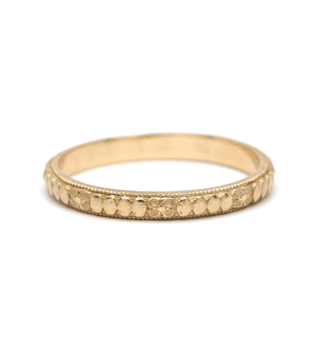 Gold Vintage Inspired Orange Blossom Boho Stacking Ring