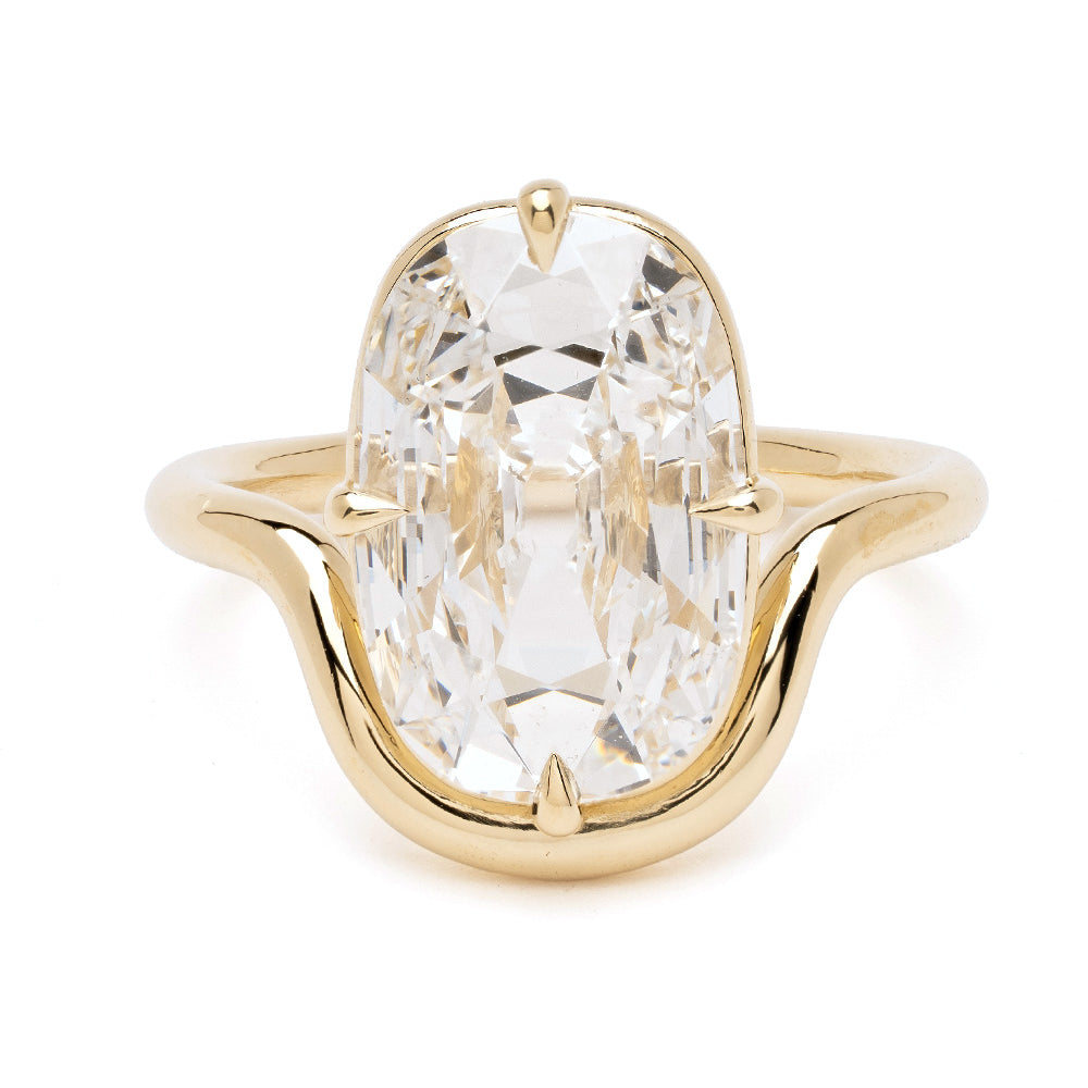 Half Onda Elongated Cushion Lab Diamond Ring 1