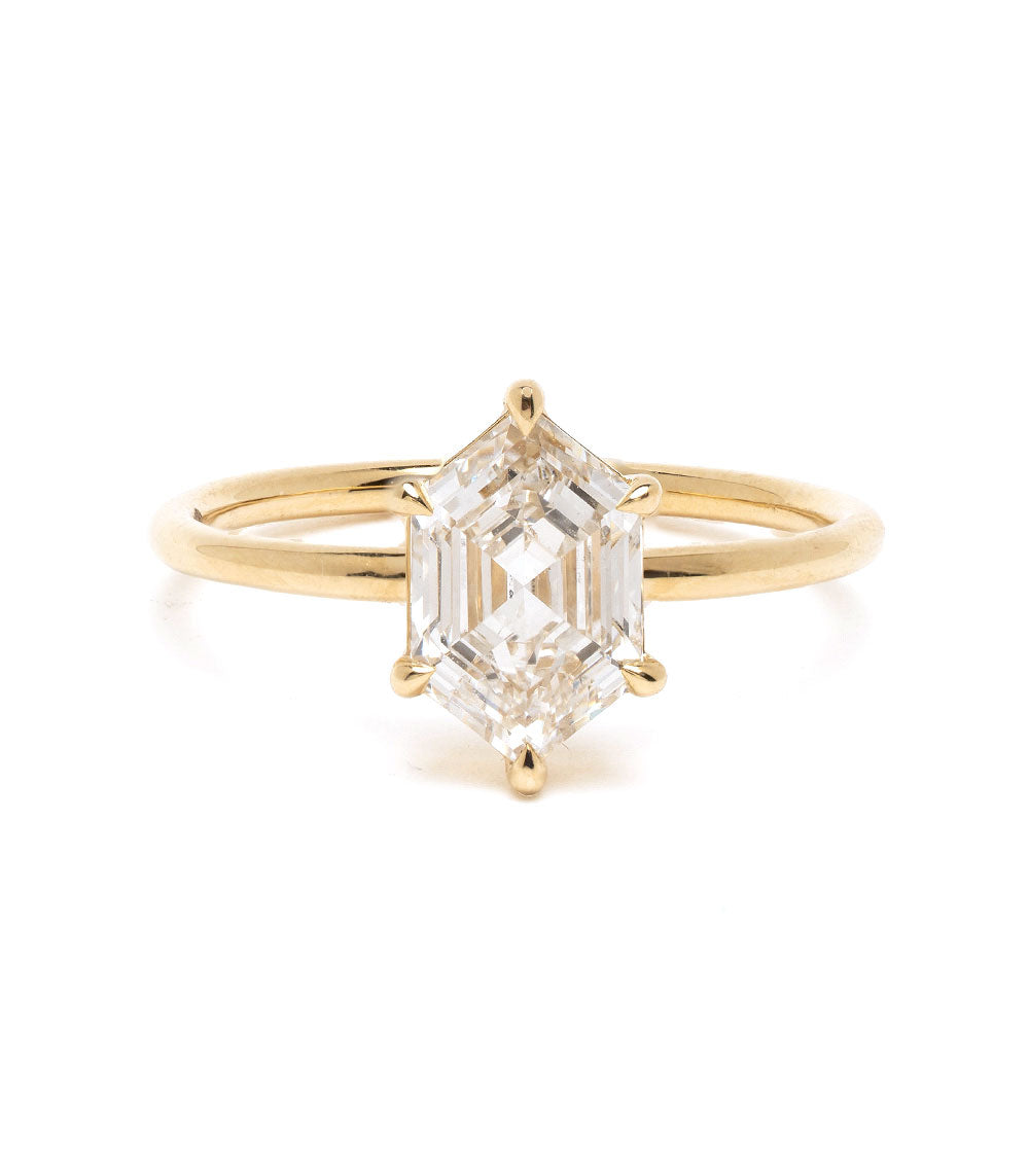 Hexagon Diamond Engagement Ring 1