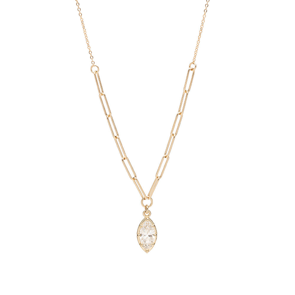 Lab Marquise Gigi Half Paperclip 1ct