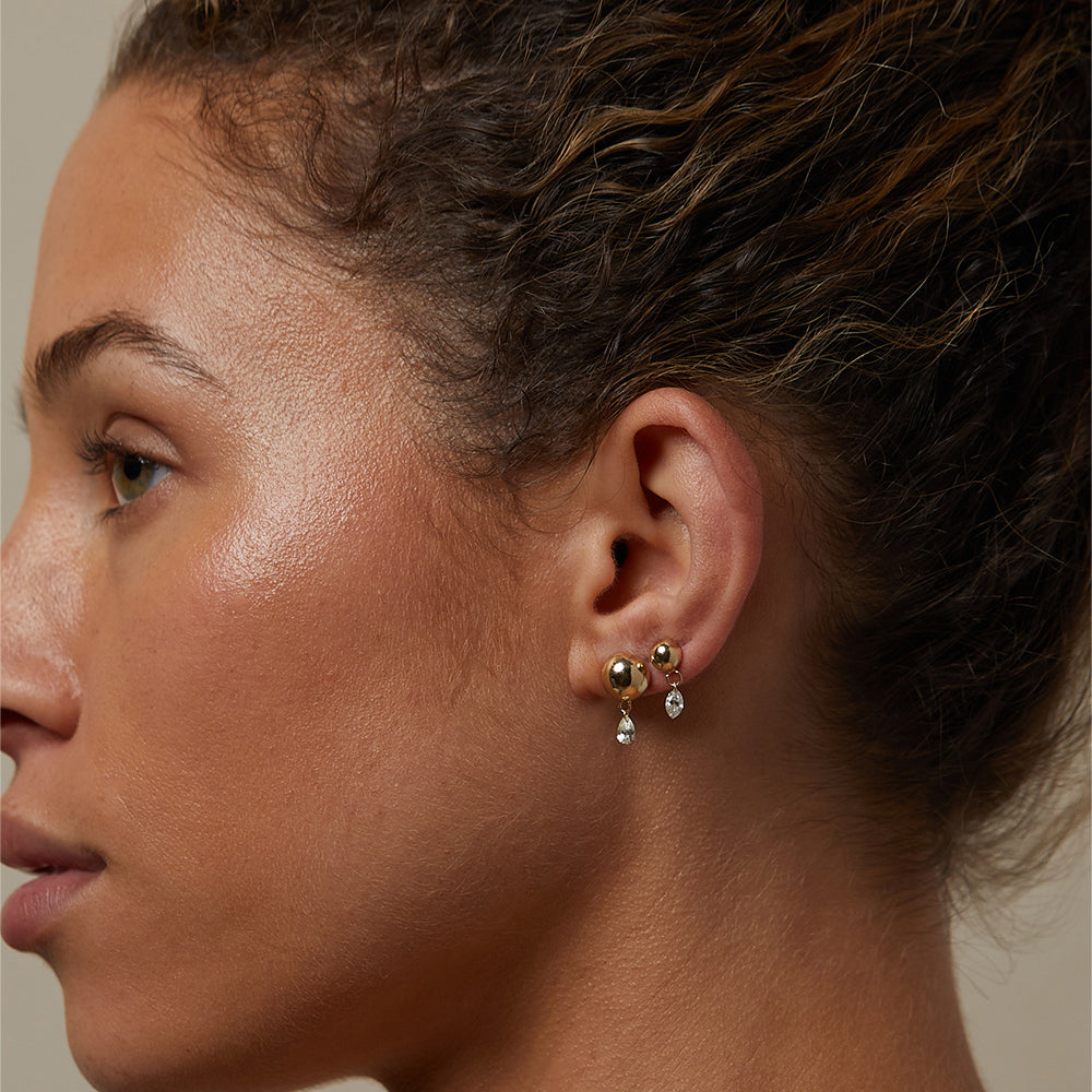 Large Stud Earrings With Diamonds