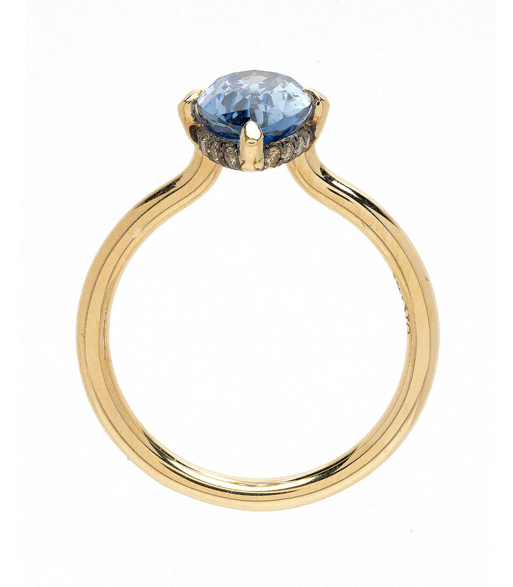 Marquise Blue Sapphire Engagement Ring