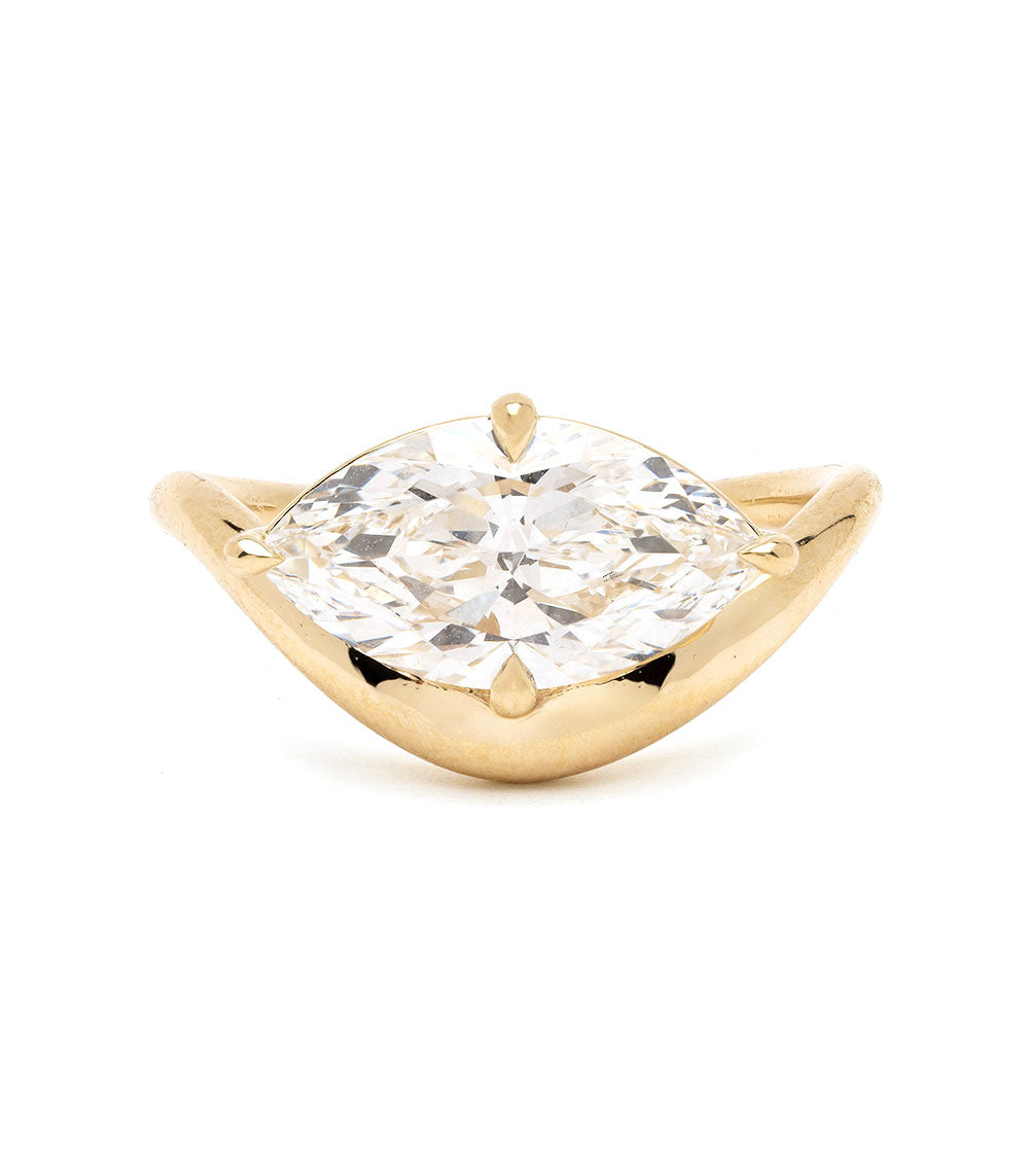Marquise Curve Diamond Engagement Ring 1
