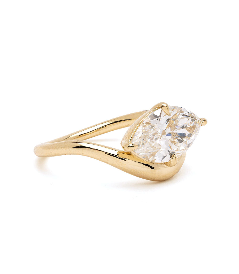 Marquise Curve Diamond Engagement Ring 2