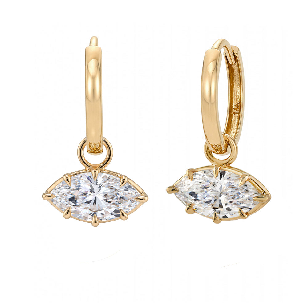 Marquise Gigi Hoops Lab Diamond Sk E117 Lgd Mq Hoops