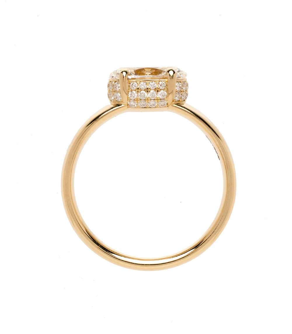 Mini Ella Oval Diamond Pinky Ring 3