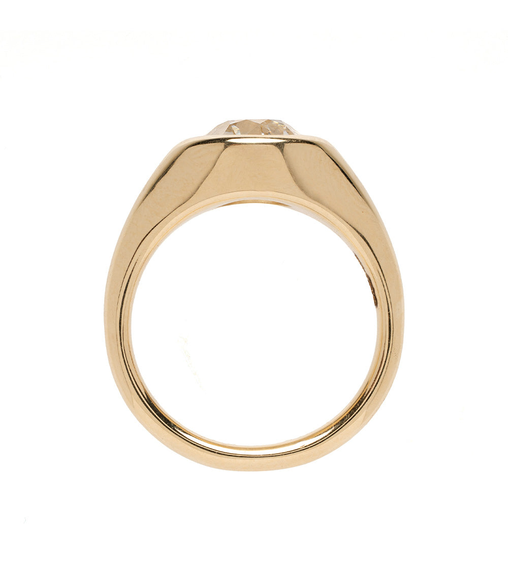 Mini Isolde Chunky Gold Diamond Pinky Ring