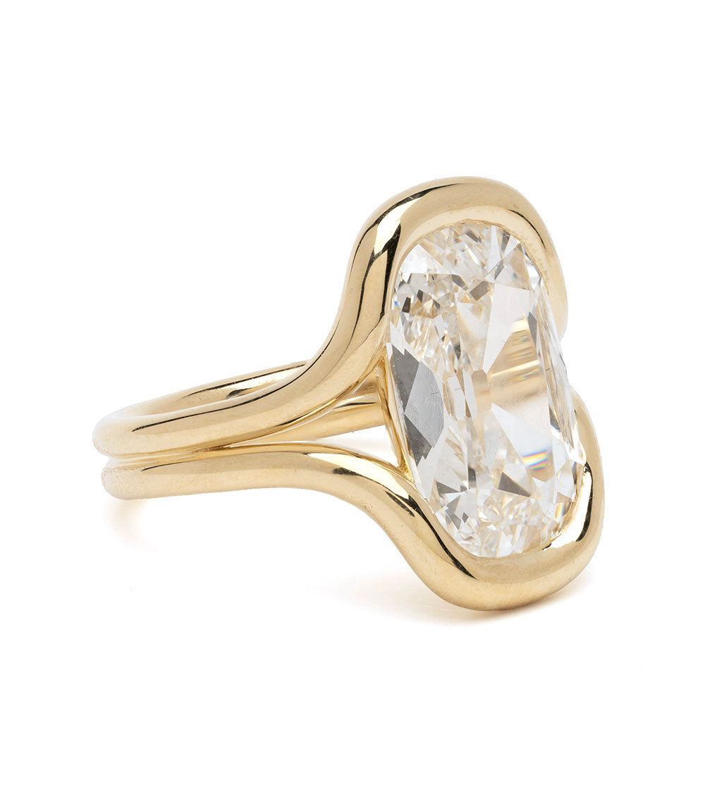 Modern Gold Cushion Engagement Ring 2
