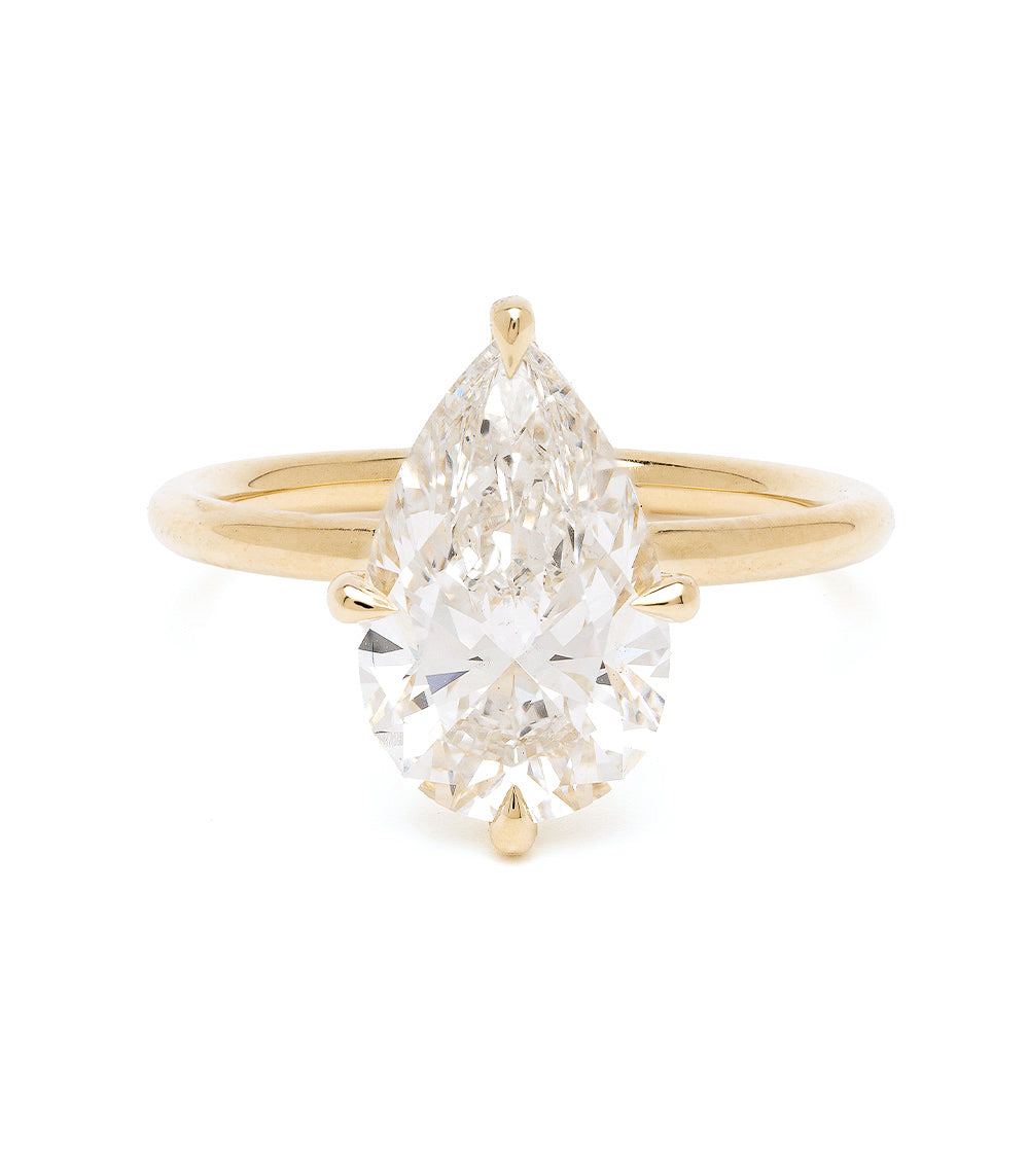 Modern Solitaire Pear Diamond Engagement Ring 1