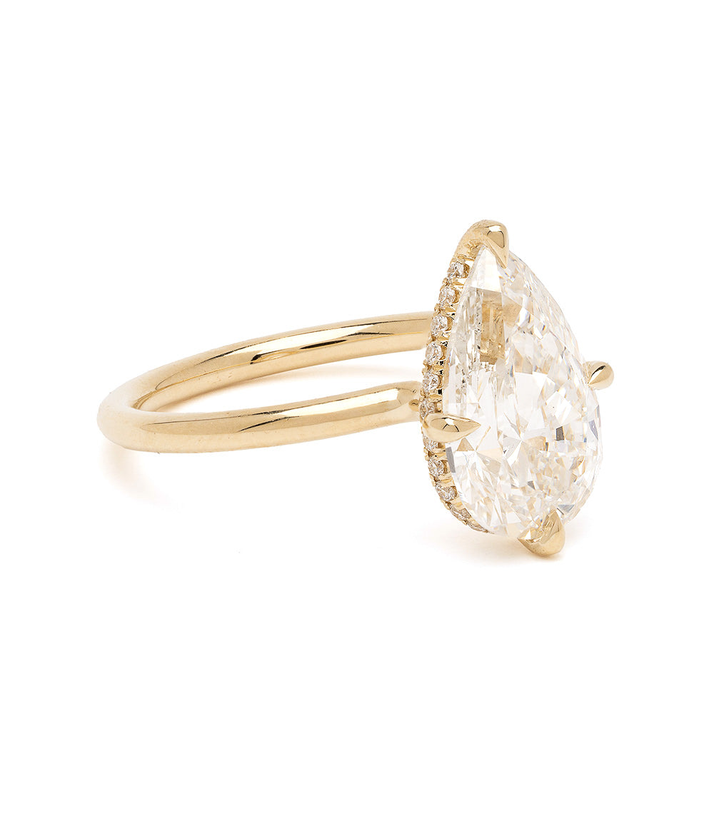 Modern Solitaire Pear Diamond Engagement Ring 2