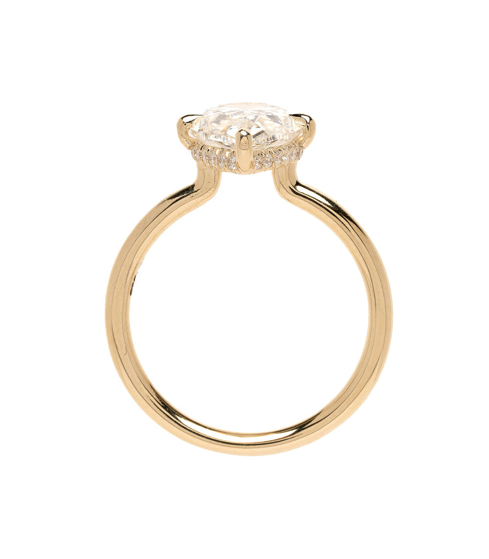 Modern Solitaire Pear Diamond Engagement Ring 3