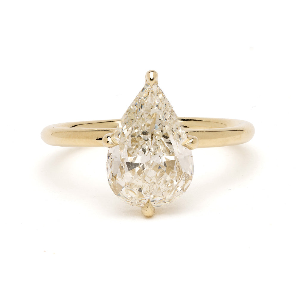 Natural Pear Diamond Pear Solitaire 1.61 A