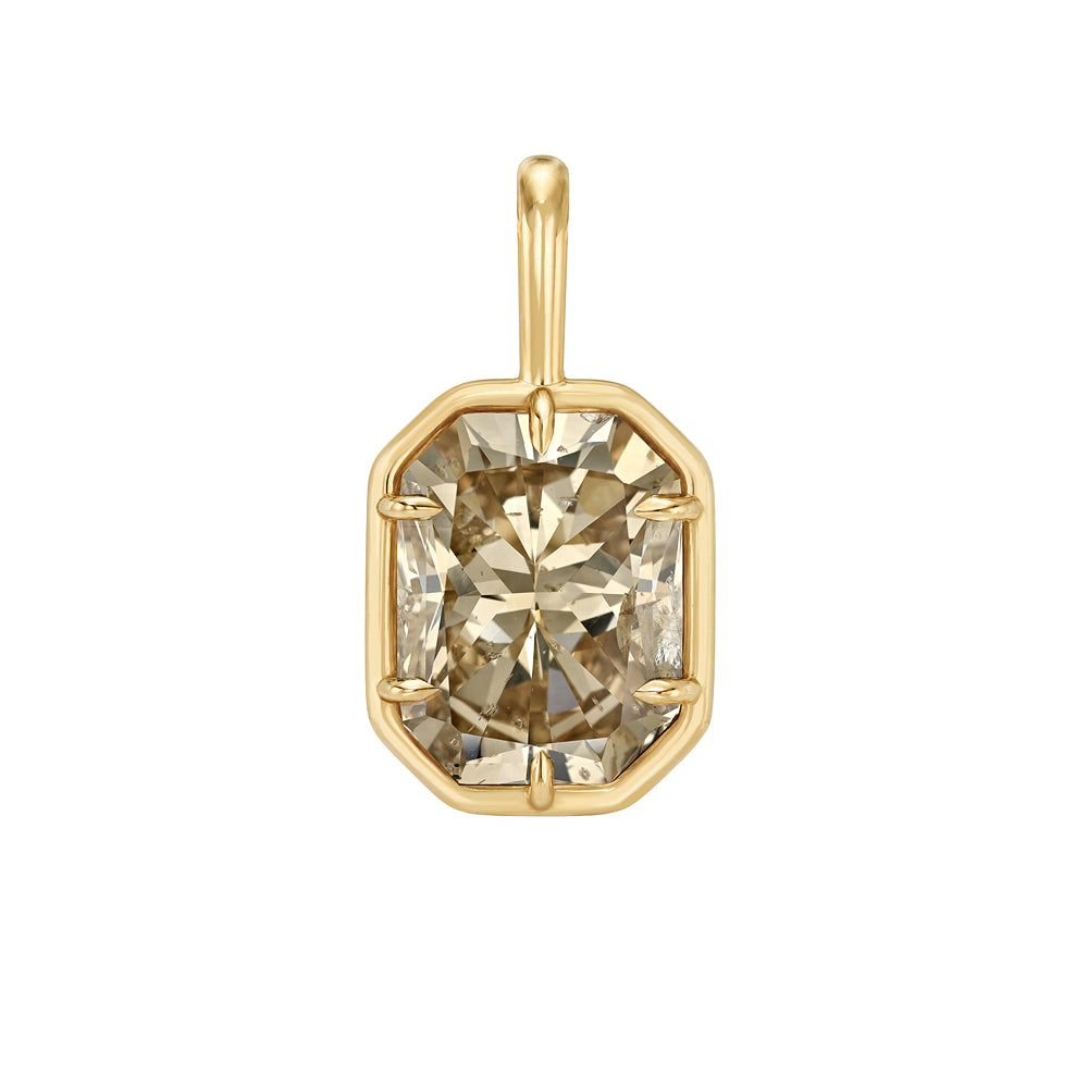 Natural Radiant Cut Diamond Pendant 8 Carats Sk P117 Nd Cd Ns Br Ra 8.11 Front