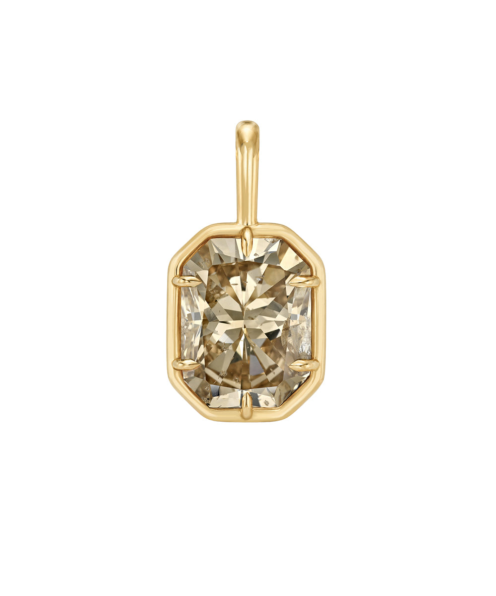 Natural Radiant Cut Diamond Pendant 8 Carats Sk P117 Nd Cd Ns Br Ra 8.11 Front