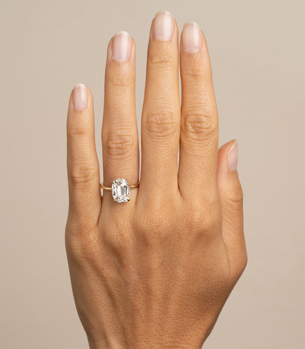 Cut Diamond Unique Engagement Rings Under 1000 1ct Skinny Band